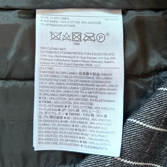 Women's Banana Republic Sloan Stretch Grey Pants with White Checkerboard 8L - Picture 15 of 15